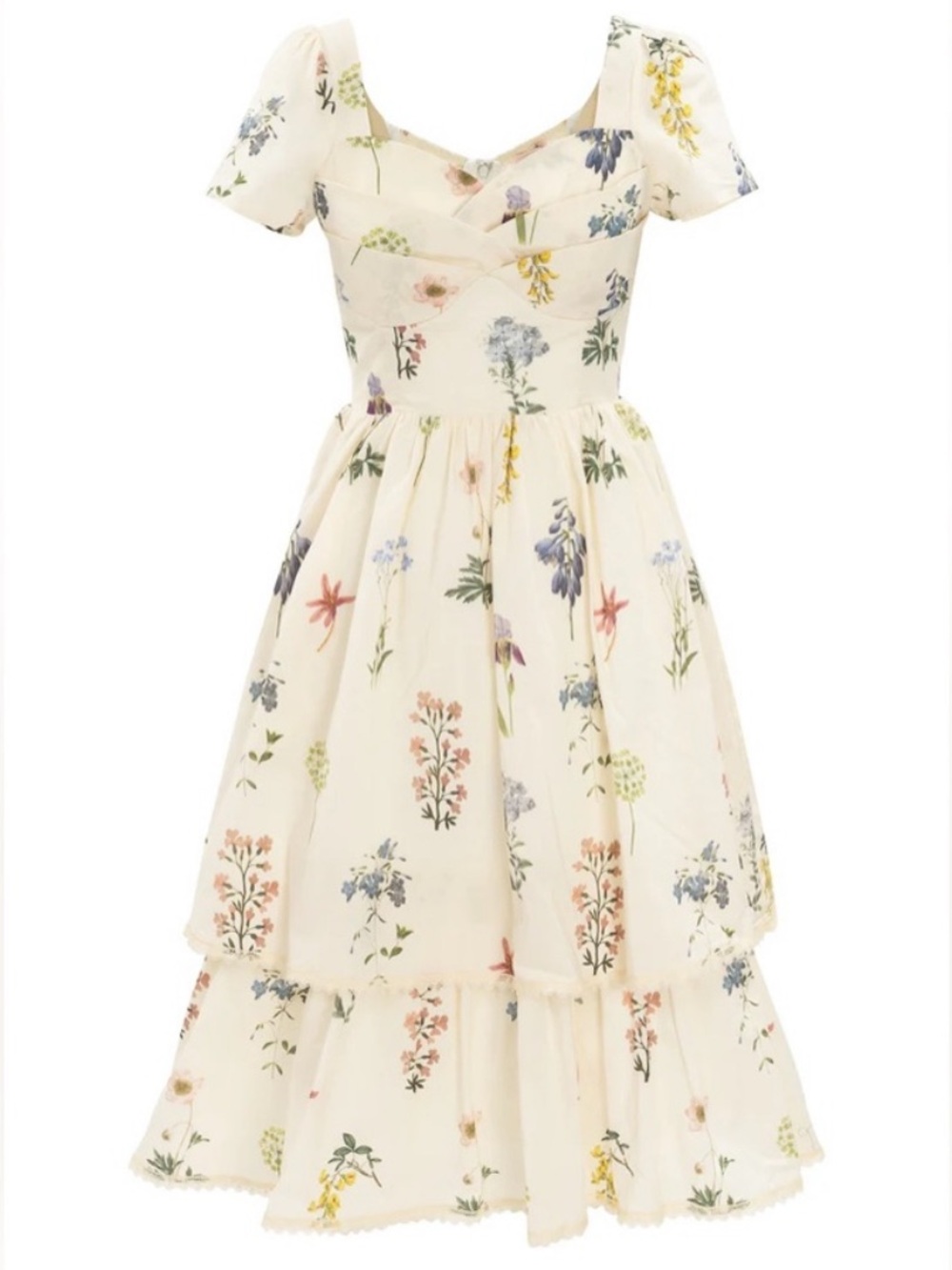Ivy City Co NWT Marie Cream Floral Midi Dress Plus Size